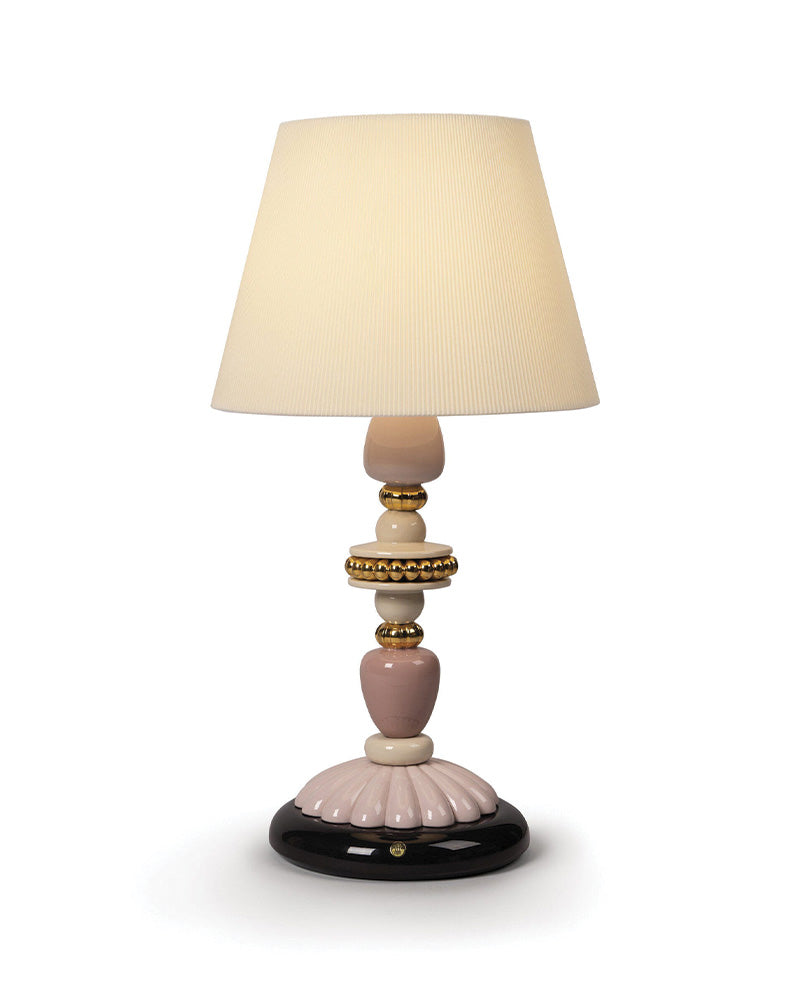 Lladró Firefly Table Lamp Pink and Golden Lustre   FormFluent