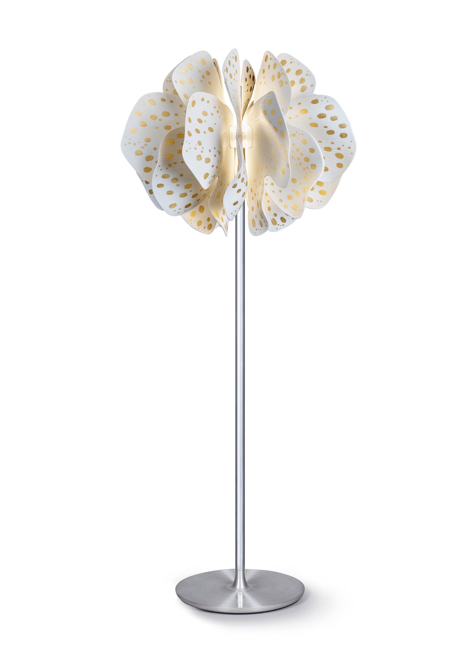 Lladró Nightbloom Floor Lamp 170cm Gold Lustre by Marcel Wanders - FormFluent