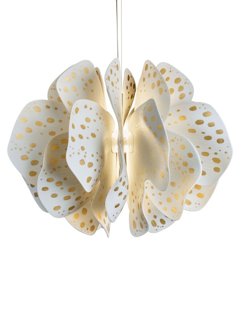 Nightbloom Hanging Lamp 60cm - White & Gold
