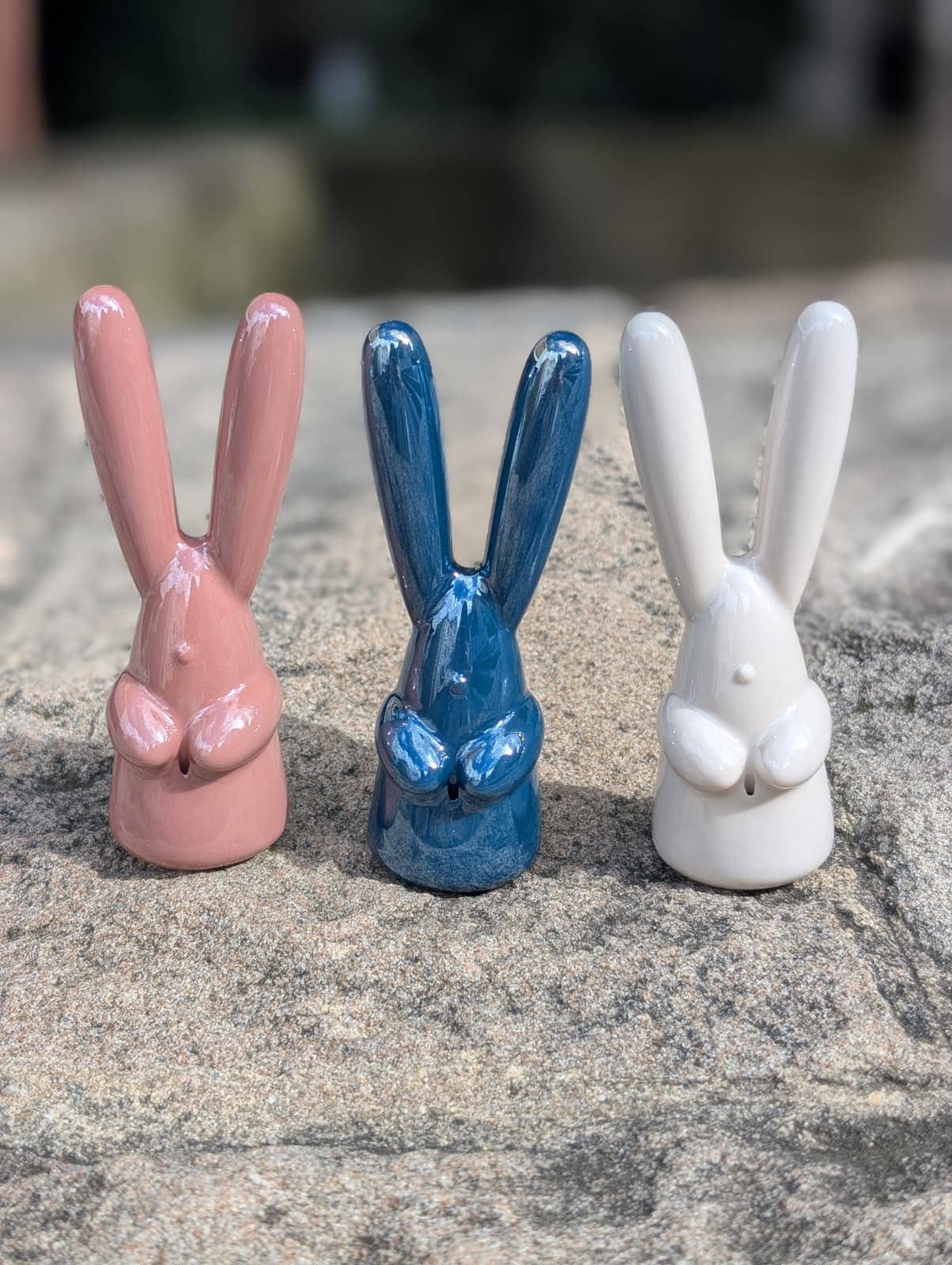 Lladró Bunny Figurine Incense Ring Holder Dark Blue | FormFluent