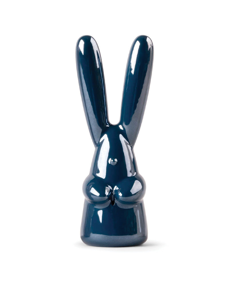 Lladró Bunny Figurine Incense Ring Holder Dark Blue - FormFluent