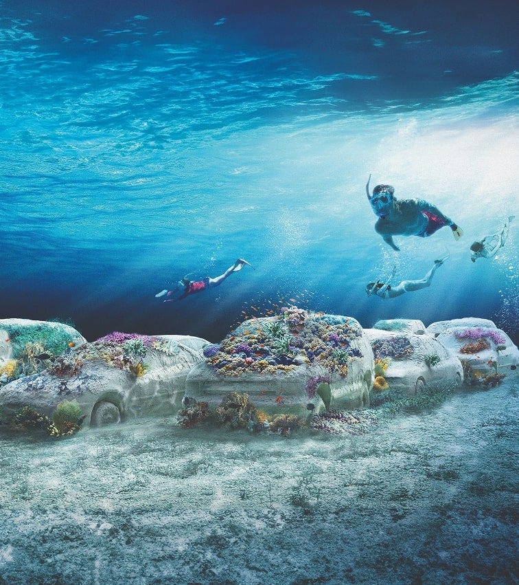 Buy Authentic Lladró Lladró Leandro Erlich Coral Car Sand Sculpture Limited Edition Sculpture - FormFluent Sydney Australia