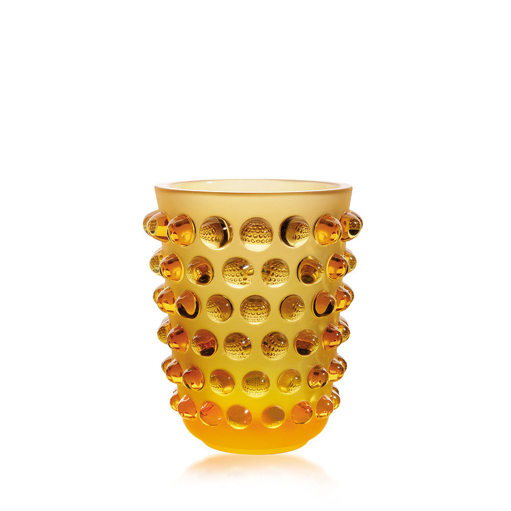 Mossi Vase Lalique amber crystal