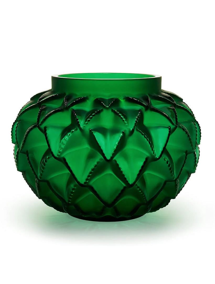 Languedoc Grand Vase Numbered Edition Lalique green crystal