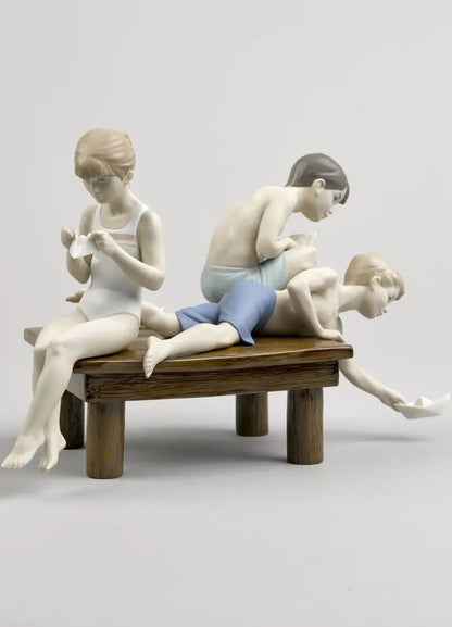  Lladró Paper Boats Children Sculpture Sculpture by Lladró at  FormFluent