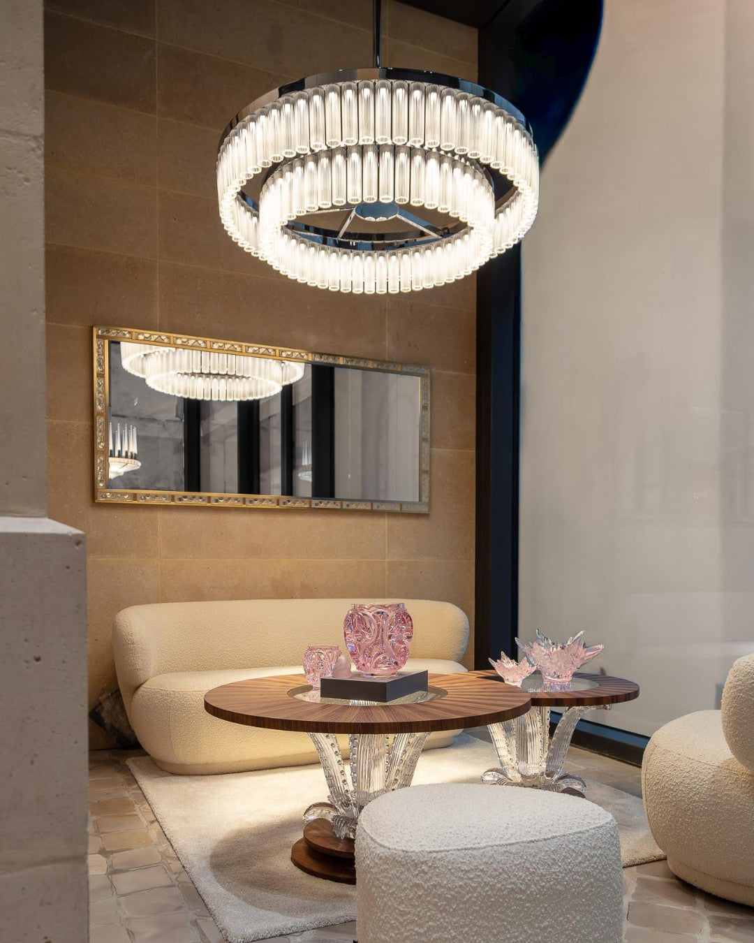 Lalique Orgue Chandelier 113.5cm - Clear Crystal