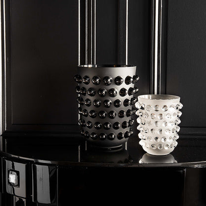 Lalique Mossi XXL Vase Black Crystal Vase by  Lalique at   FormFluent Sydney, Australia