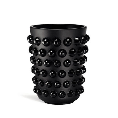 Lalique Mossi XXL Vase Black Crystal Vase by  Lalique at   FormFluent Sydney, Australia