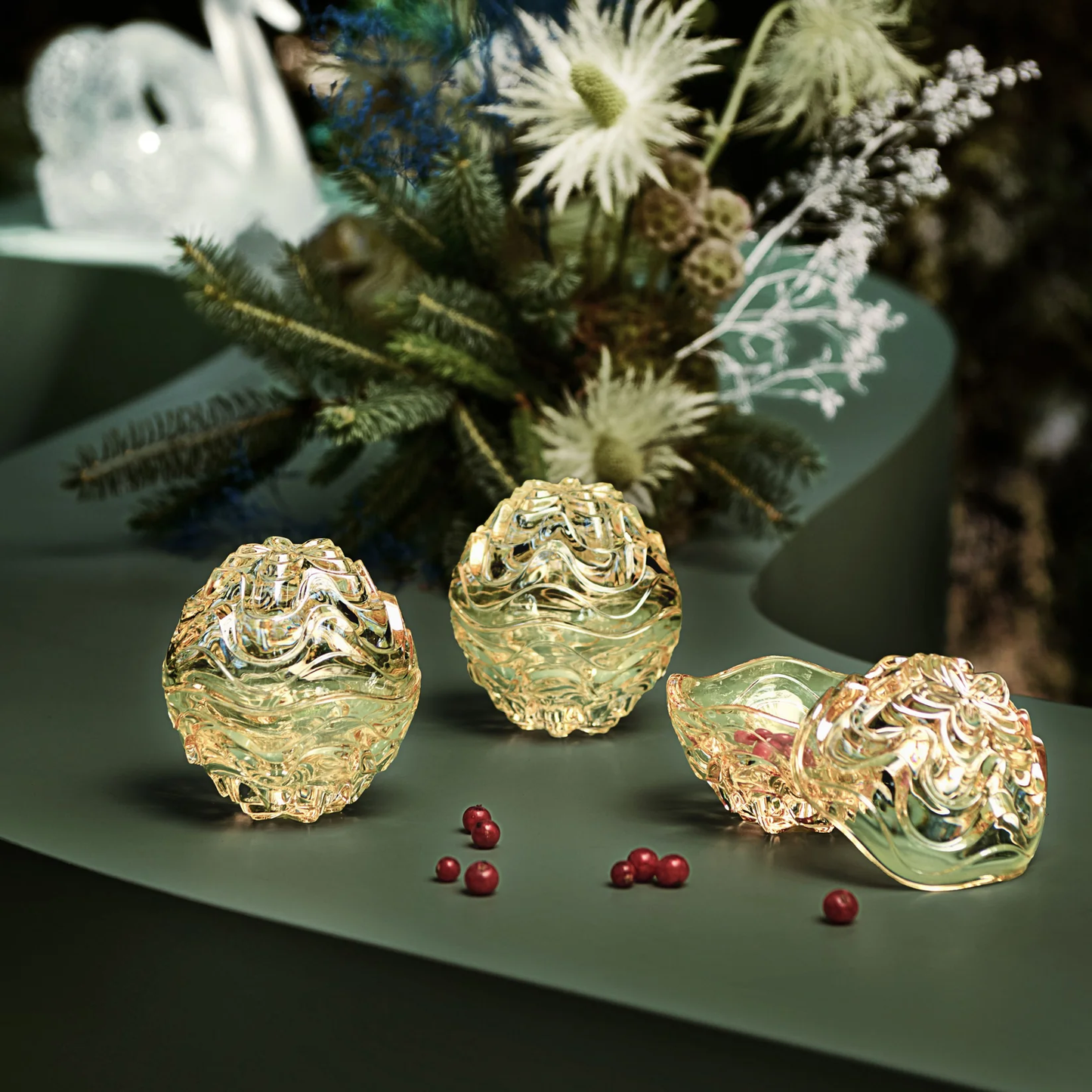 Buy Authentic Lalique Lalique Vibration Box - Gold Lustre Crystal  - FormFluent Sydney Australia