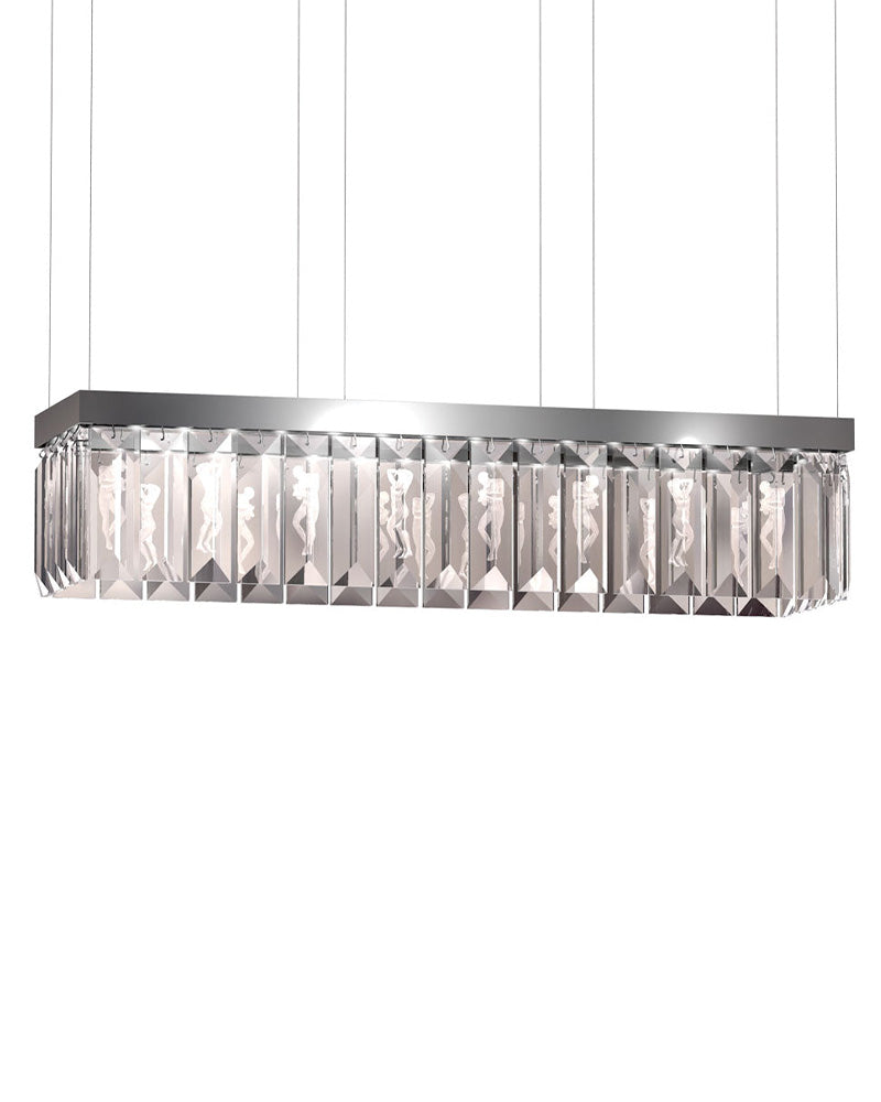 Serene 40 Prisms Chandelier Rectangular Lalique