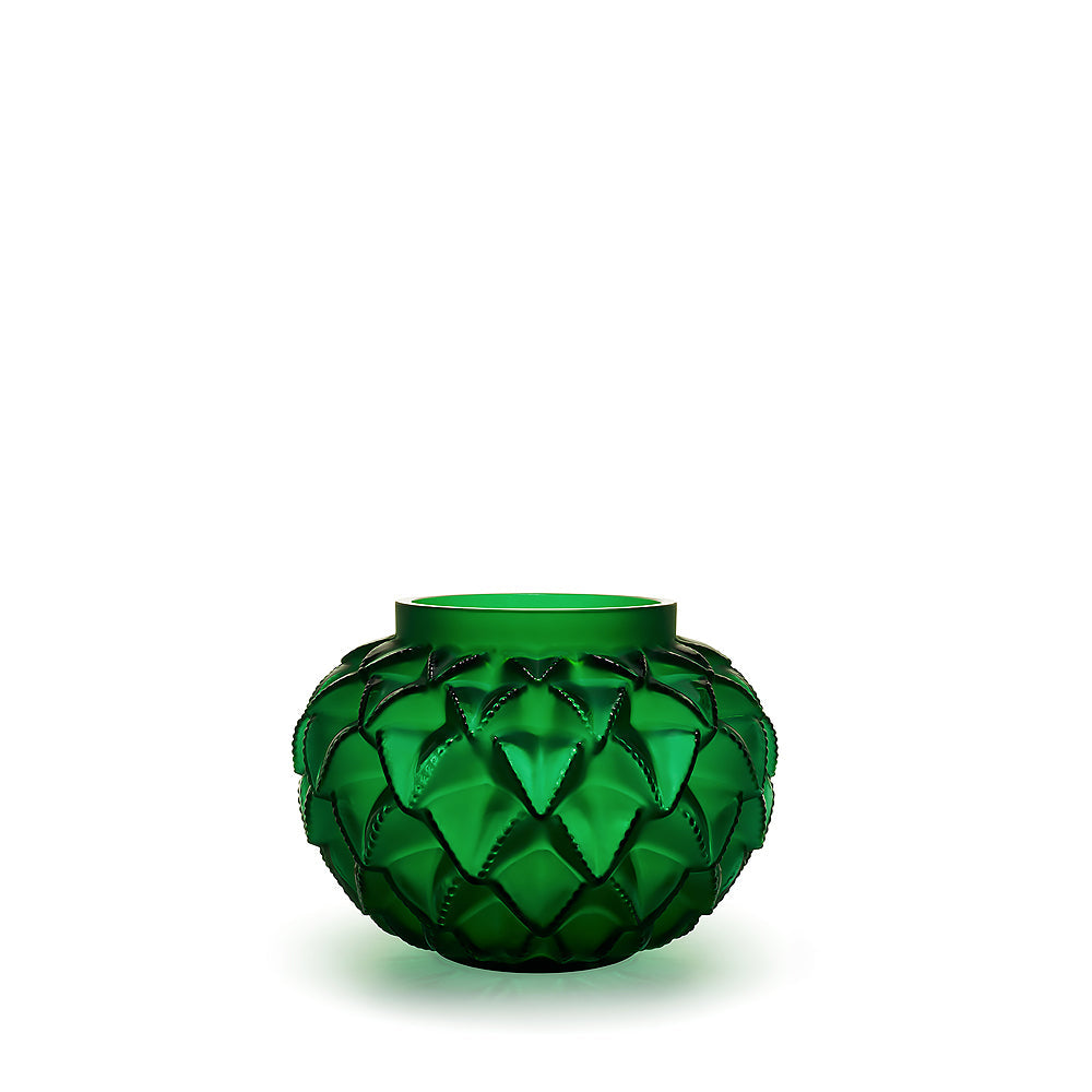 Languedoc Small Vase Lalique green crystal