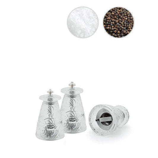 Lalique Feuilles Salt and Pepper Grinder by Peugeot - FormFluent