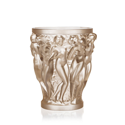 Buy Authentic Lalique Lalique Bacchantes Vase Gold Lustre Crystal Vase - FormFluent Sydney Australia