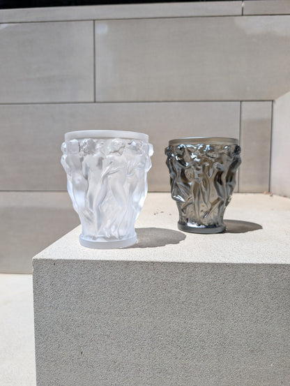 Lalique Bacchantes Small Vase Bronze Crystal Vase by  Lalique at   FormFluent Sydney, Australia