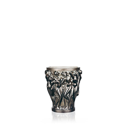 Lalique Bacchantes Small Vase Bronze Crystal Vase by  Lalique at   FormFluent Sydney, Australia