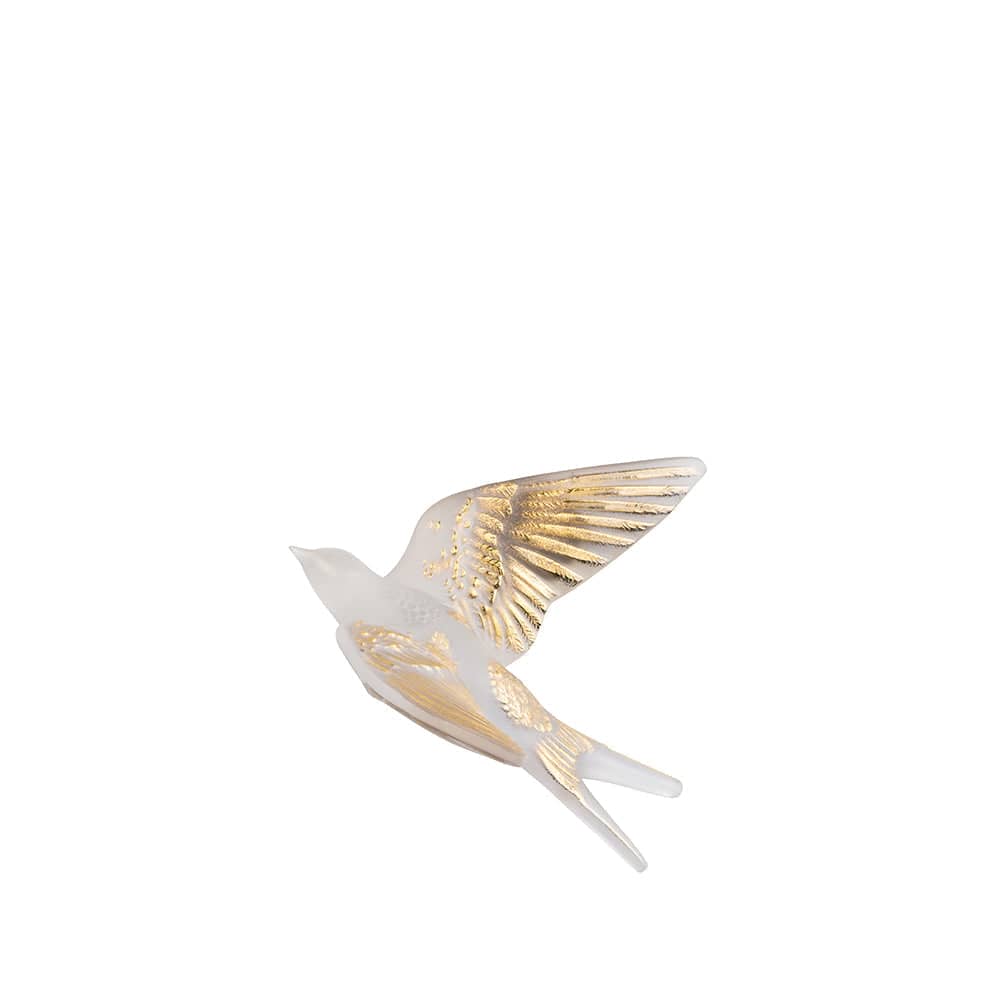 Lalique Swallow Wings Up Crystal Wall Sculpture Sculpture by  Lalique at   FormFluent Sydney, Australia