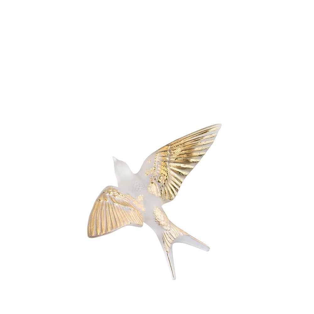 Lalique Swallow Crystal Wall Sculpture Sculpture by  Lalique at   FormFluent Sydney, Australia