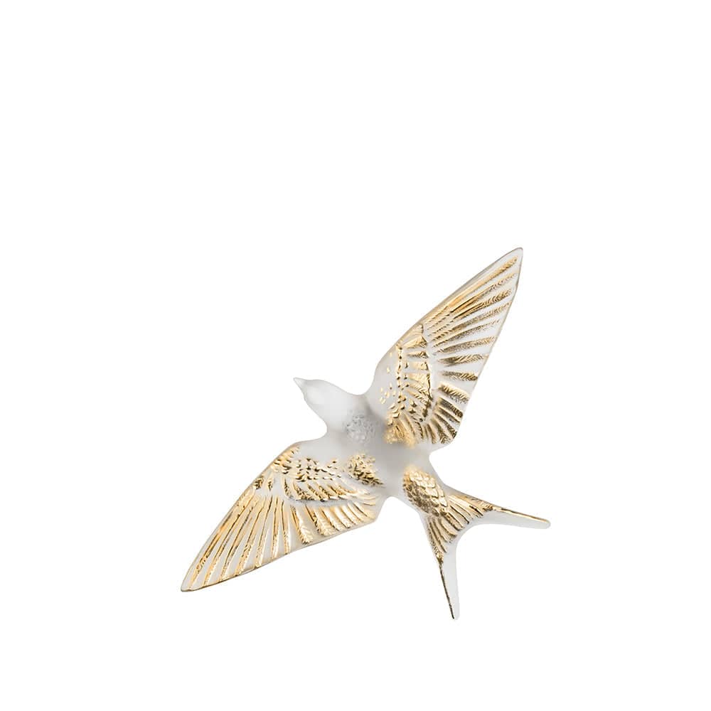 Lalique Swallow Wings Down Crystal Wall Sculpture Sculpture by  Lalique at   FormFluent Sydney, Australia