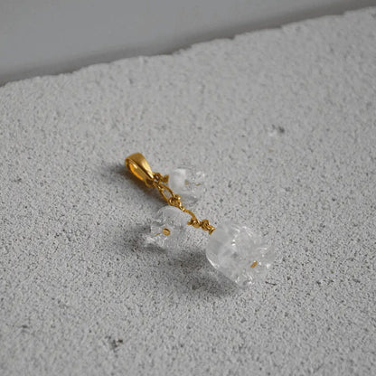 Lalique Muguet Pendant Necklace 3 Clear Crystal 18K Yellow Gold Plated Jewelry by  Lalique at   FormFluent Sydney, Australia