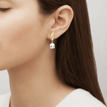 Lalique Muguet Clip-on Earrings - Clear Crystal 18K Yellow Gold Plated Jewelry by  Lalique at   FormFluent Sydney, Australia