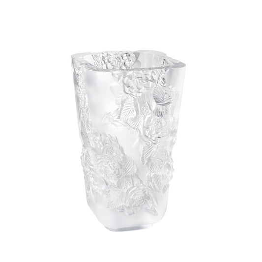 Buy Authentic Lalique Lalique Pivoines Peonies Vase Large Size Vase - FormFluent Sydney Australia