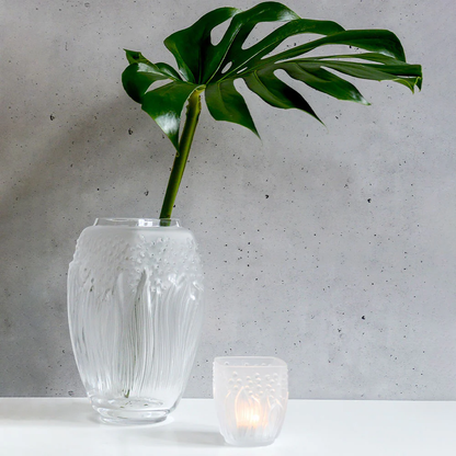 Lalique Muguet Votive Clear Crystal Candle by  Lalique at   FormFluent Sydney, Australia