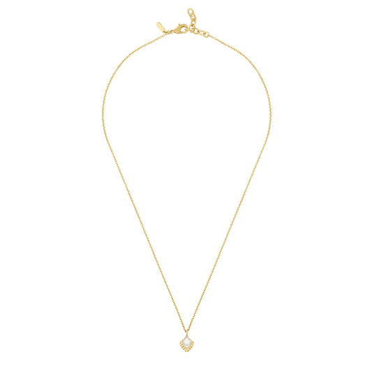 Lalique Paon Pendant - White Pearly Clear Crystal 18K Yellow Gold-Plated  by  Lalique at   FormFluent Sydney, Australia