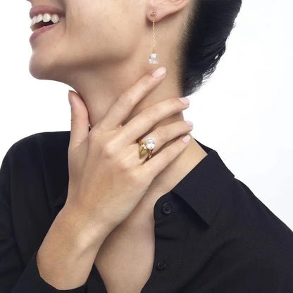  Lalique Muguet Ring - Clear Crystal Vermeil  by Lalique at  FormFluent