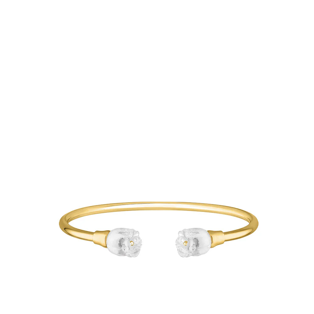 Lalique Muguet Flexible Bangle - 18K Yellow Gold-Plated  FormFluent Sydney Australia