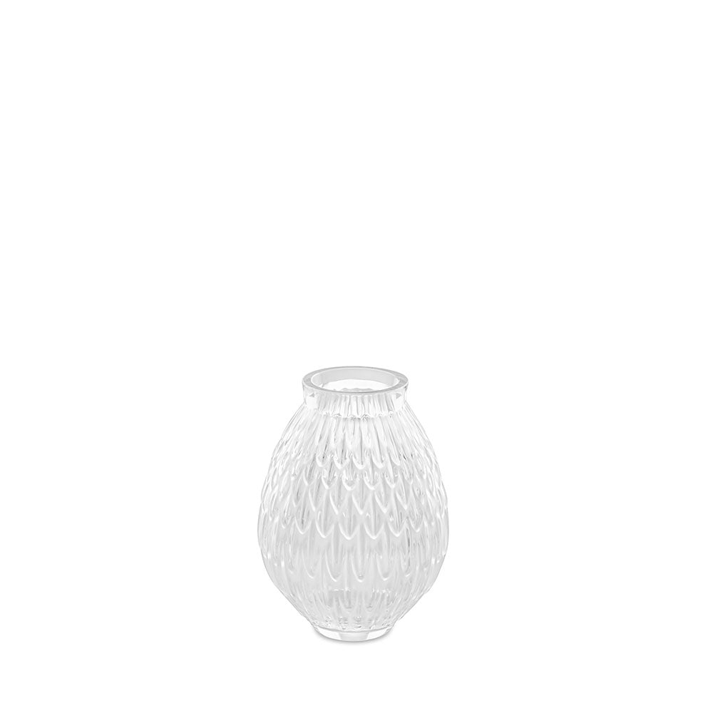 Plumes Small Vase Lalique clear crystal