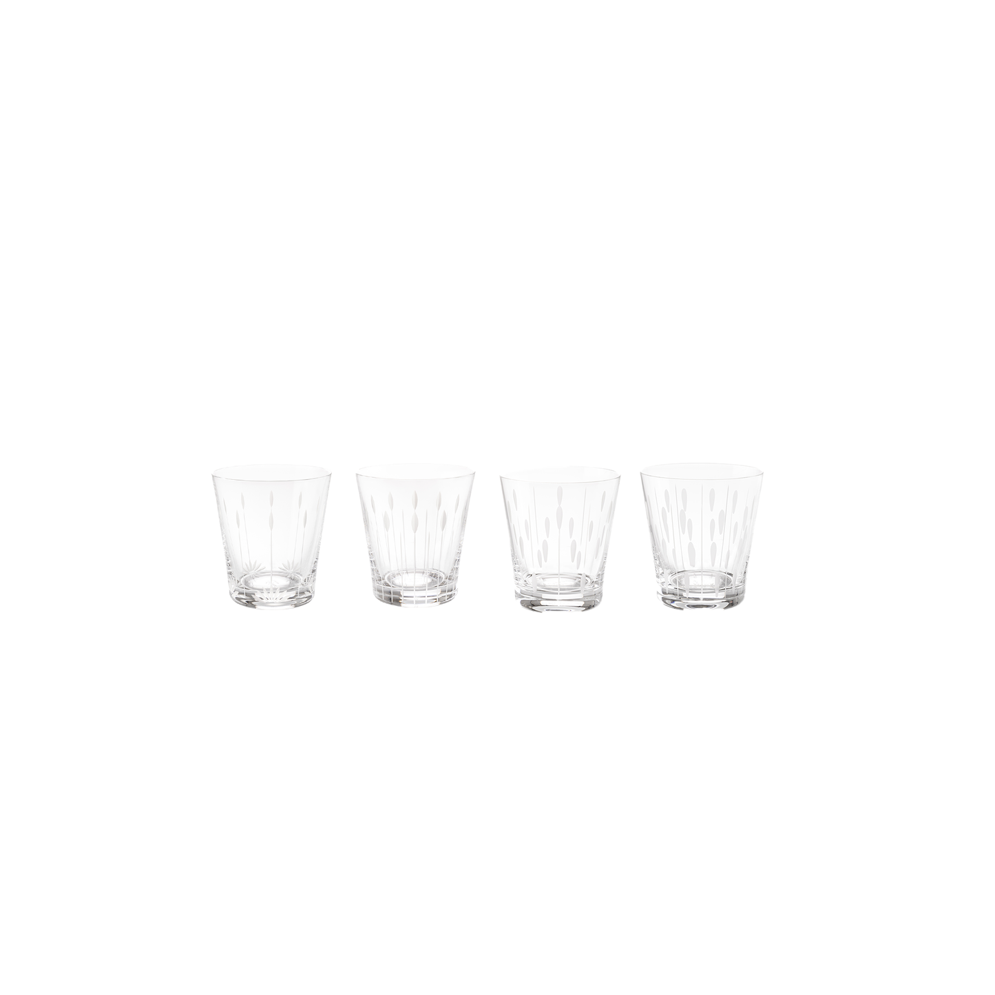 Lalique 4 Lotus tumblers set 30 cl Glassware FormFluent Sydney Australia