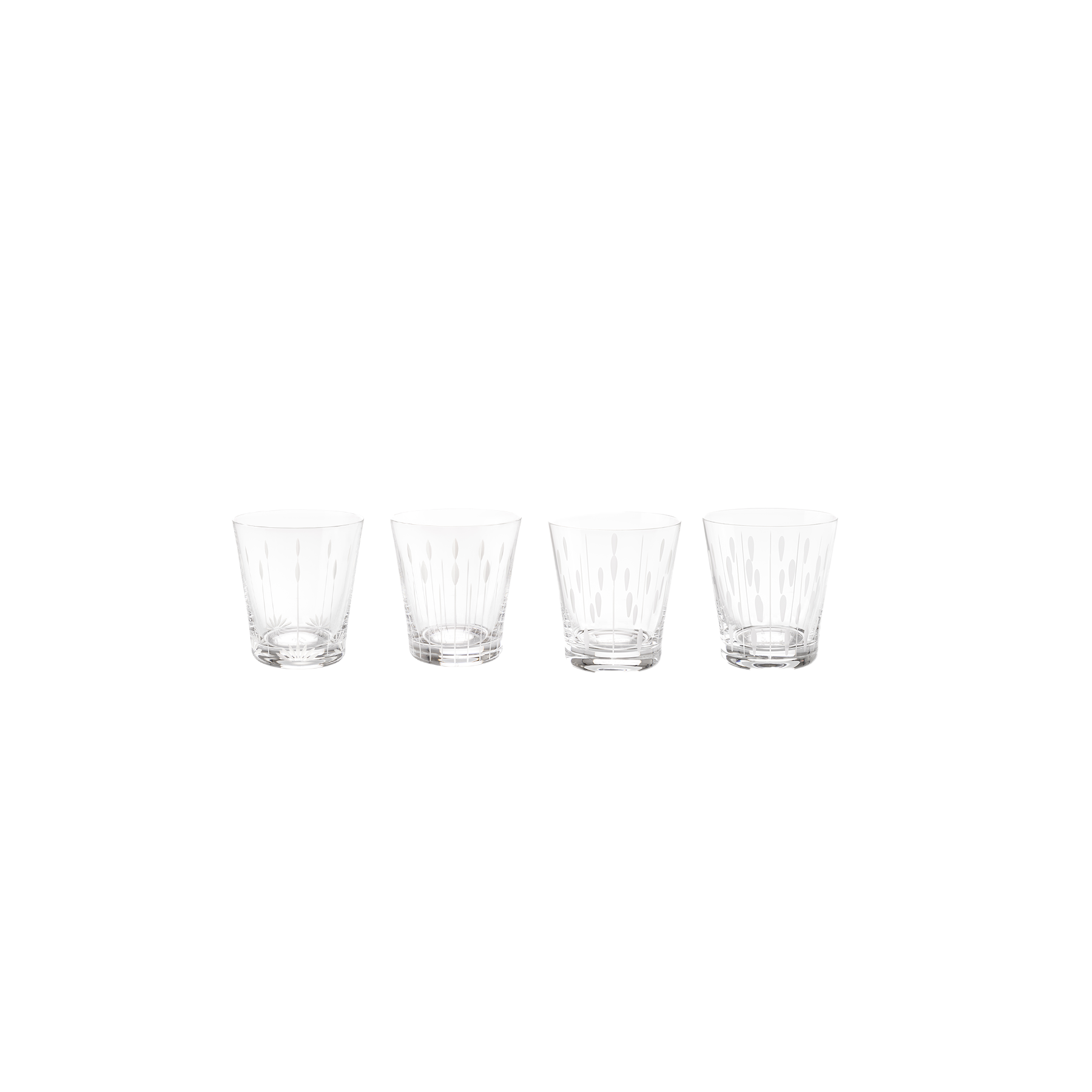 Lalique 4 Lotus tumblers set 30 cl Glassware FormFluent Sydney Australia