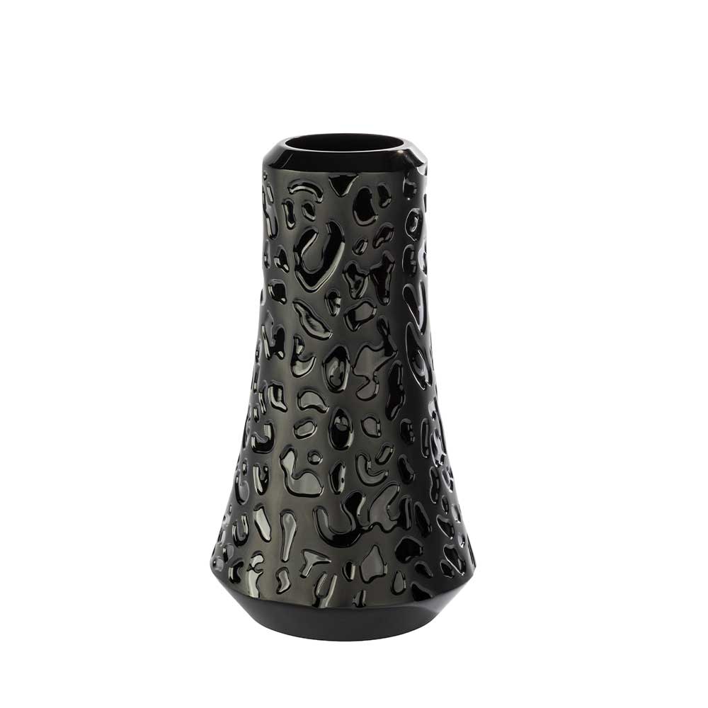 Panthère Vase Lalique black crystal