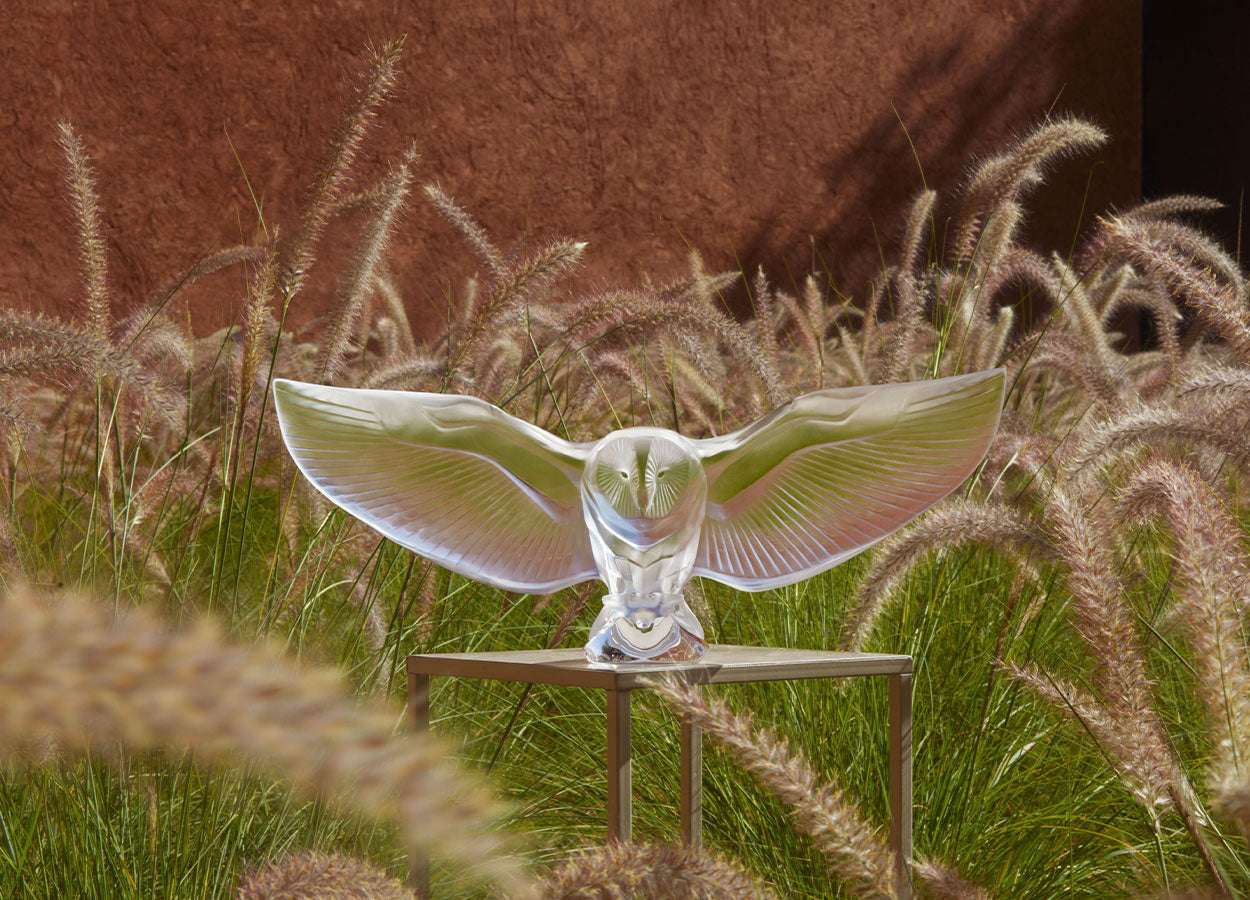 Lalique Lalique Barn Owl Crystal Sculpture Sculpture - FormFluent Sydney Australia
