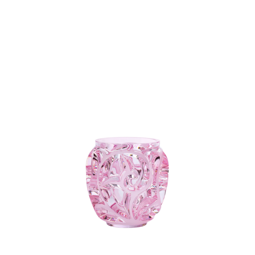 Tourbillons Small Vase Lalique pink lustre crystal