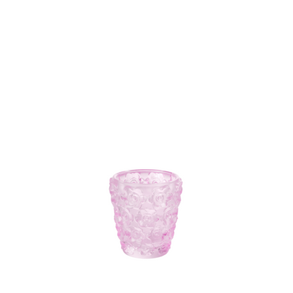 Lalique Anemones Votive Pink Lustre Crystal Vase by  Lalique at   FormFluent Sydney, Australia