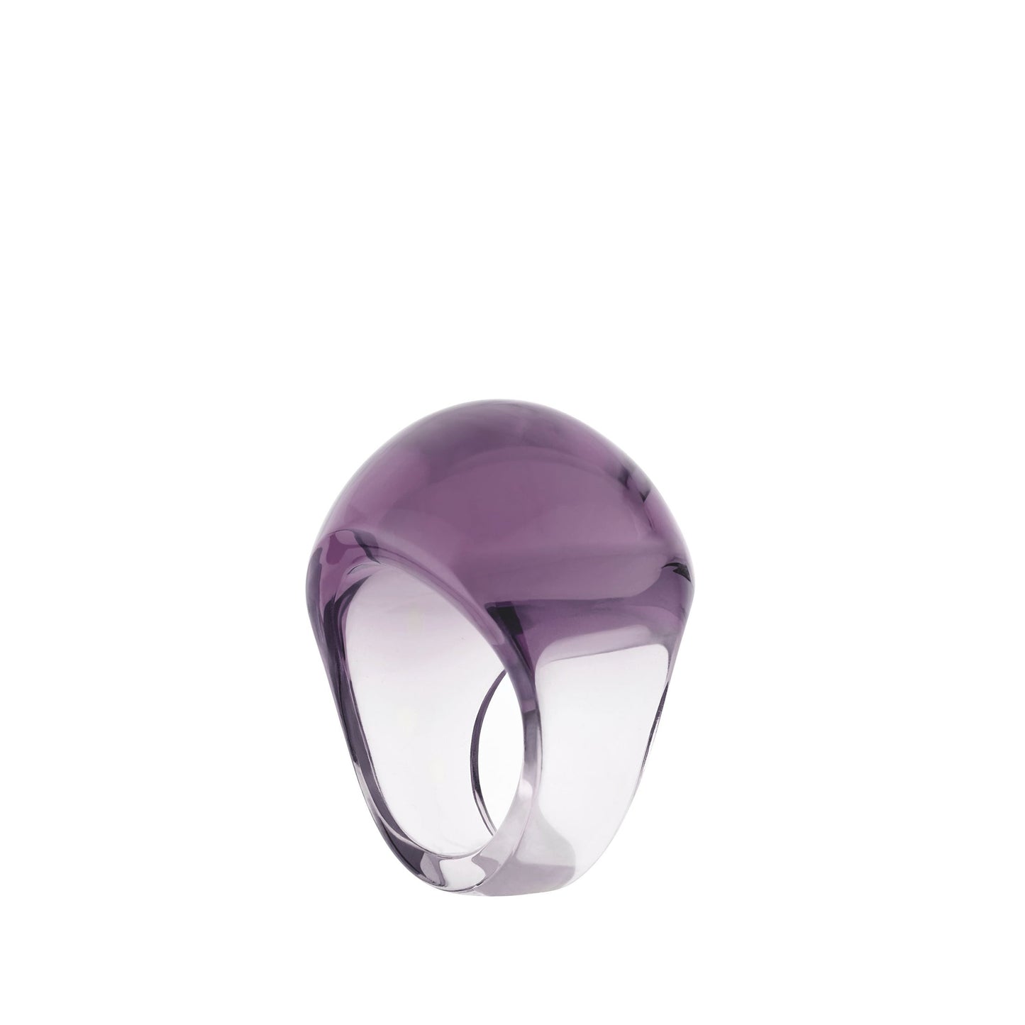 Lalique Cabochon Ring - Dusk purple crystal