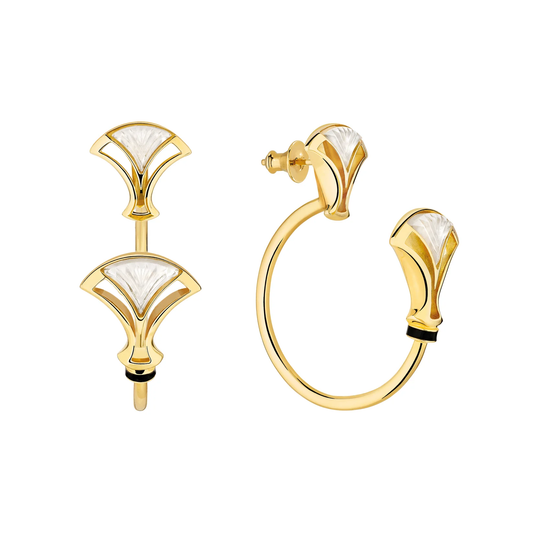 Lalique Larcade Hoops Earrings - Clear Crystal 18K Gold Plated Jewelry by  Lalique at   FormFluent Sydney, Australia