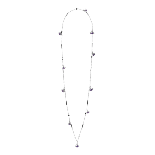 Lalique Larcade Charms Necklace - Dusk Purple Crystal Silver Jewelry by  Lalique at   FormFluent Sydney, Australia