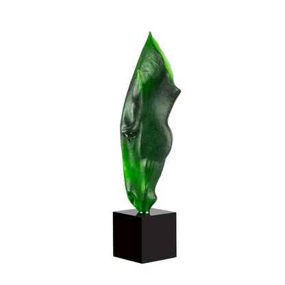 Lalique Large Still Water by Nic Fiddian Green & Lalique Green Crystal Numbered Edition Sculpture by  Lalique at   FormFluent Sydney, Australia
