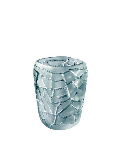 Lalique Magnitude Vase Persepolis Blue Crystal Vase by  Lalique at   FormFluent Sydney, Australia