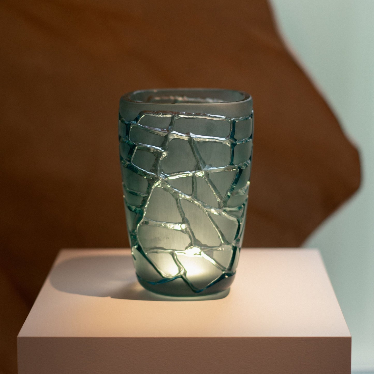 Lalique Magnitude Vase Persepolis Blue Crystal - FormFluent
