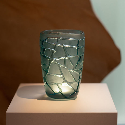 Lalique Magnitude Vase Persepolis Blue Crystal - FormFluent