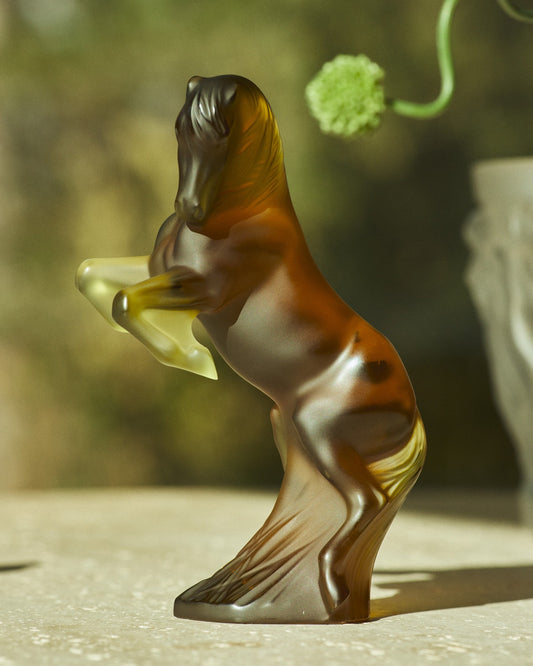 Lalique Prancing Horse Sculpture Small Size - Canyon Crystal