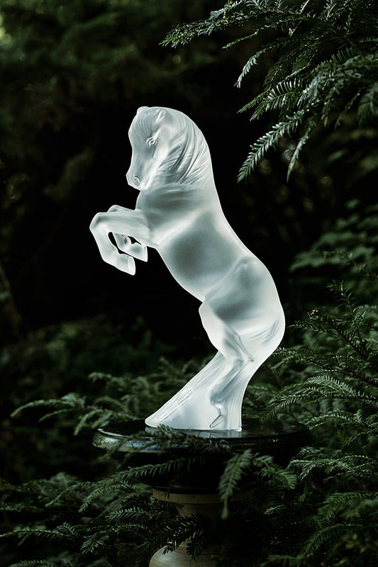 Buy Authentic Lalique Lalique Prancing Horse Sculpture Large Size Sculpture - FormFluent Sydney Australia