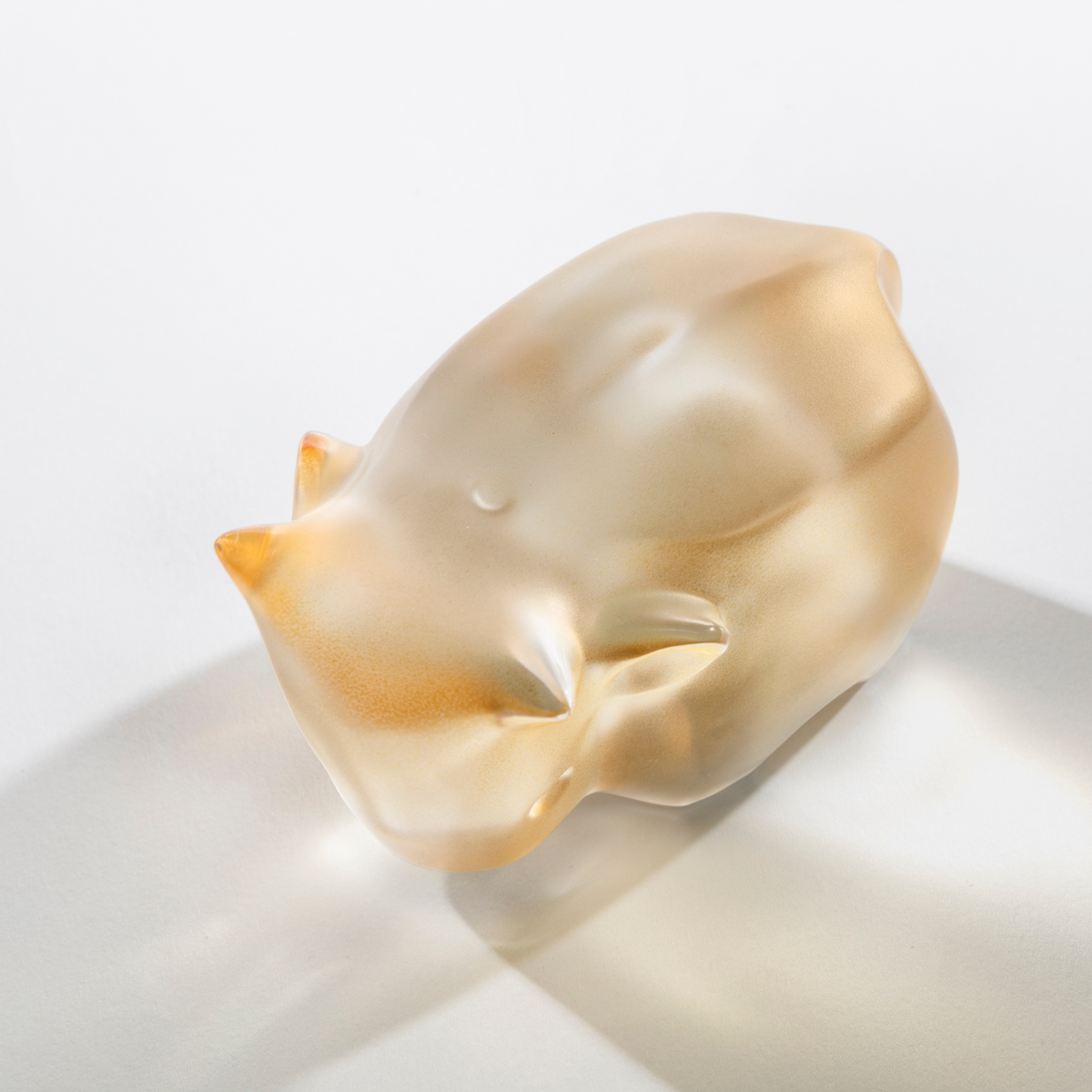 Lalique Niu Wang Wang Ox Sculpture - Gold luster crystal by Han Meilin, 2025