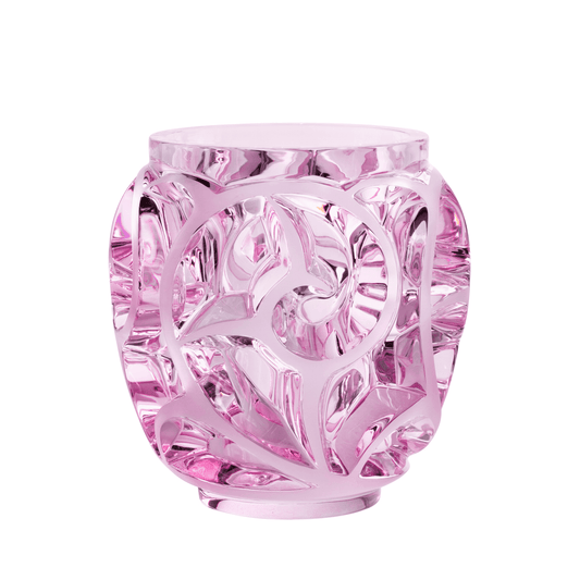 Lalique Tourbillons Grand Vase Pink Lustre Crystal Vase by  Lalique at   FormFluent Sydney, Australia