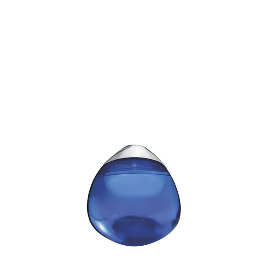 Lalique Cabochon Earrings - Cap Ferrat Blue Crystal Silver Jewelry by  Lalique at   FormFluent Sydney, Australia
