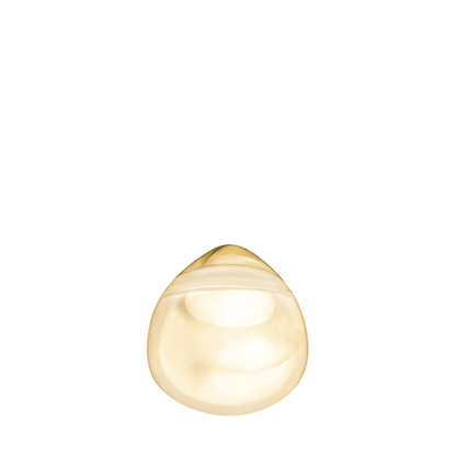 Lalique Cabochon Earrings - Gold Lustre Crystal 18K Yellow Gold Plated Jewelry by  Lalique at   FormFluent Sydney, Australia