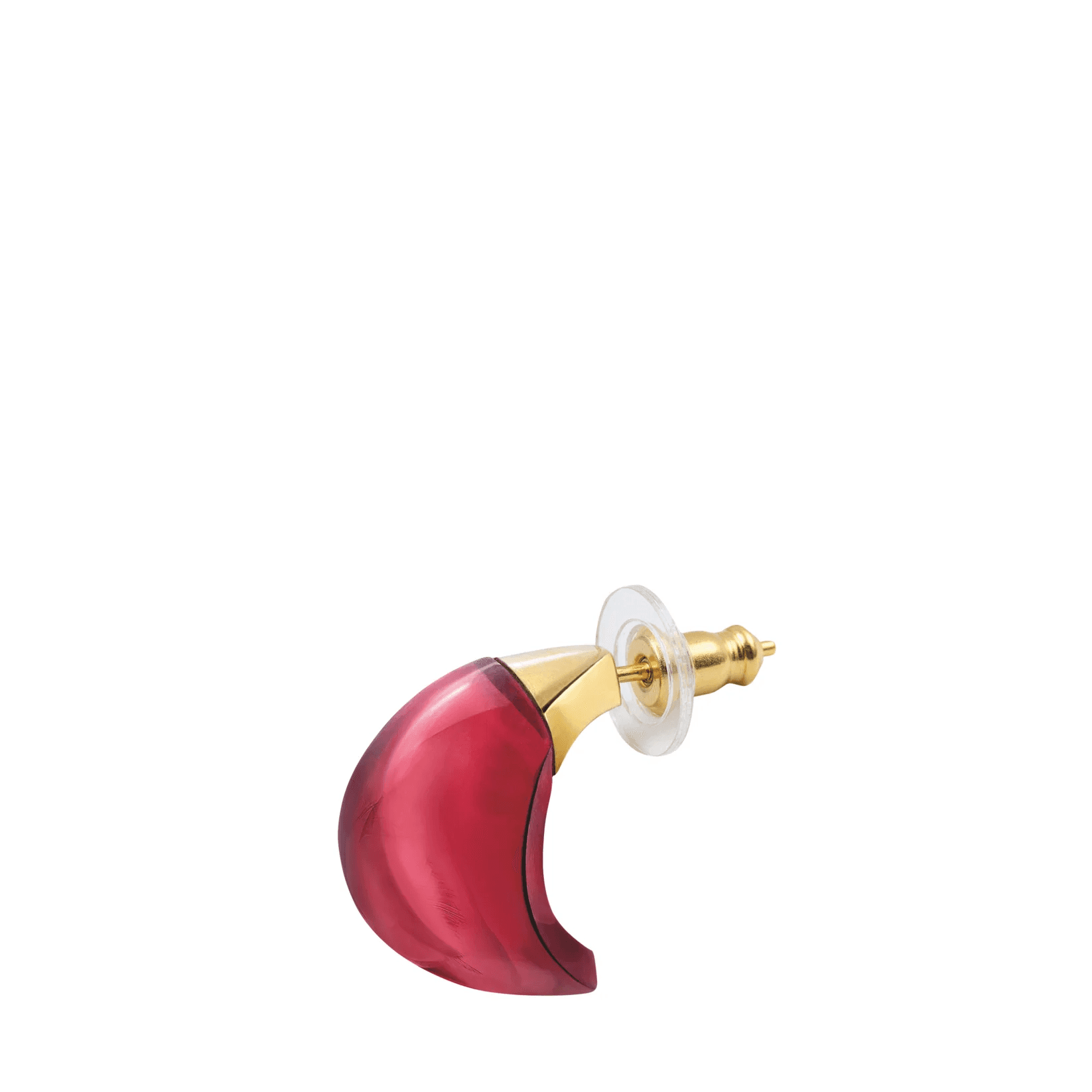 Lalique Cabochon Earrings - Red Crystal 18K Yellow Gold Plated Jewelry by  Lalique at   FormFluent Sydney, Australia